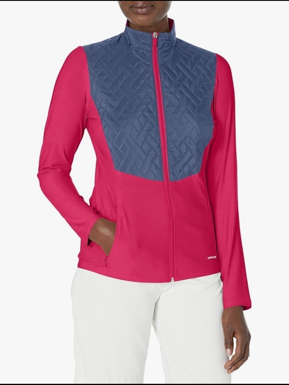 Cutter & Buck womens Lightweight Full Zip Propel Hybrid Quilded Color Block Jack